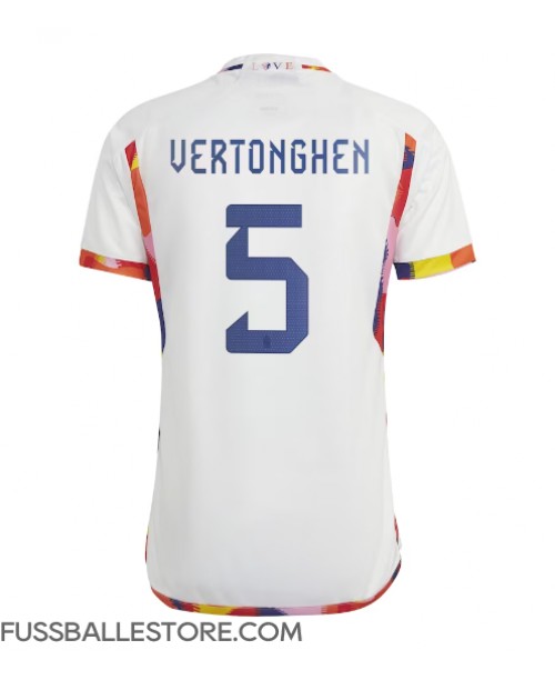 Günstige Belgien Jan Vertonghen #5 Auswärtstrikot WM 2022 Kurzarm